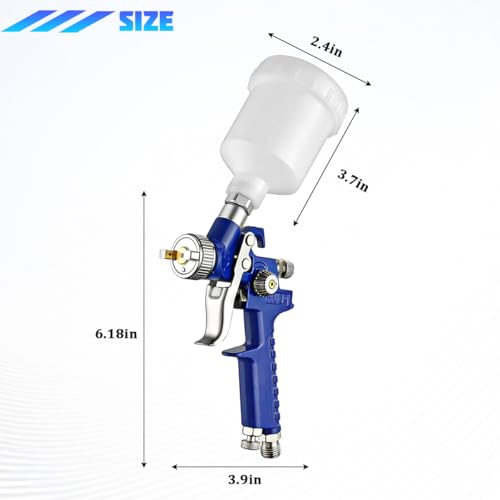 Zpana Mini Car HVLP Spray Gun, Vehicle Gravity Feed Air Paint Sprayer photo 7