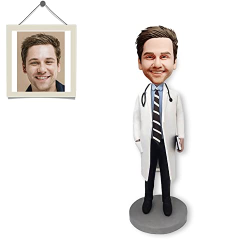 Doctor With Stethoscope Custom Bobblehead With Engraved