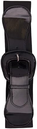 Steady Clothing Wide Elastic Rockabilly Dress Belt (S/M, Black)