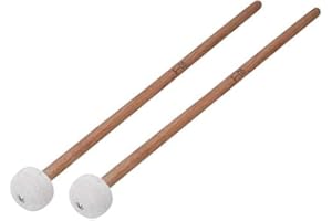 KooingTech 2Pcs Snare Drum Timpani Stick Mallet Soft Felt Mallet, Marching Snare Drum Sticks, Bass Drum Mallets Percussion Timpani Mallets With Wooden Handle, Percussion Instruments Sticks