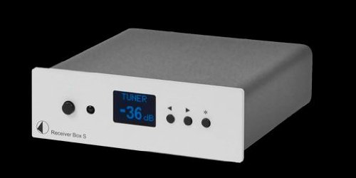 Pro-Ject Audio - Receiver Box S - Compact Integrated stereo amp including FM tuner - Silver