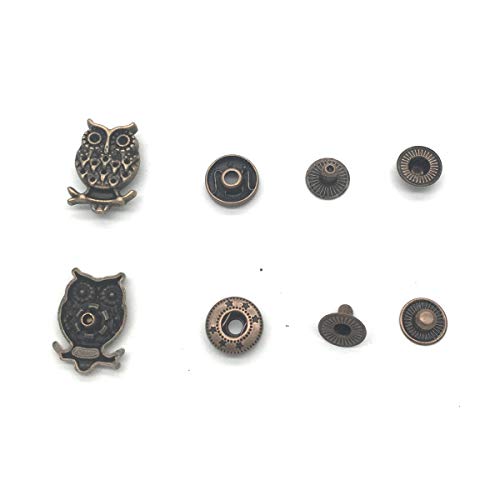 10 Sets 14mm Metal Snap Fasteners Press Stud Rounded Sewing Rivet Buttons Clothing Leather Craft DIY Bronze