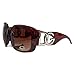 DG Eyewear Women's Designer Sunglasses - Full UV400 Protection - Women Fashion Brown Oversized Sunglasses - Model : DG Vienna With FREE Pouch