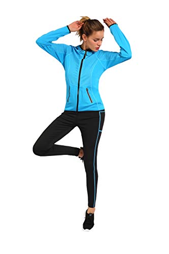 Activewear Sets for Women-Workout Clothes Gym Wear Tracksuits Yoga Jogging Outfit HoodieJacket Pant Legging 2PiecesSet - Thumbnail 4