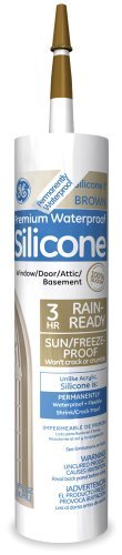 Click Here to See More Images General Electric GE5080 Window and Door Silicone II Caulk, 10.1-Ounce, Brown by GE Lighting