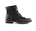 Polar Fox Jonah MPX808567 Mens Casual Perforated Vegan Leather High-Top Red Wing tip Brogue Western Derby Dress Boots (Black, numeric_11)