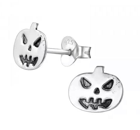 Pumpkin Earrings .925 Sterling Silver Halloween