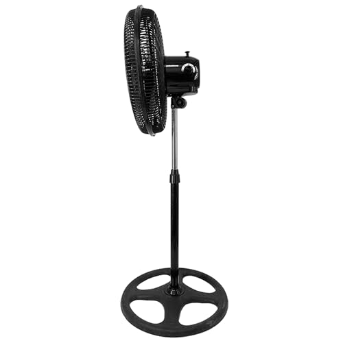 Aishini [ Pack of 2 ] Oscillating [ 5 Blades ] 18"Pedestal Fan, 3 Speeds Stand Fan | Adjustable Tilt and Height Adjustable upto 1.3m | Electrical Fan for Bedroom, Living Room, Office | Floor Fan
