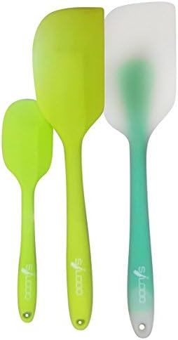 Silicone Spatula Set of 3 From Silcoo, Heat Resistant -40० to Over 440०f, These Eco-friendly Professional Grade Kitchen Tools Offer a Ergonomic, Seamless 1 Piece Design, Easy-to-clean & Dishwasher Safe, Say Goodbye to Cheap Cooking Utensils Today!