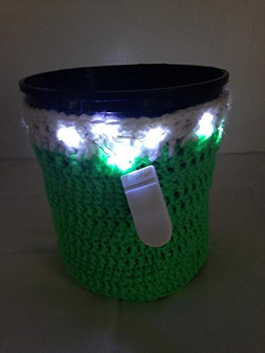 Flower Pot Cover fairy lights plants seeds fertilizer herbs crochet handmade