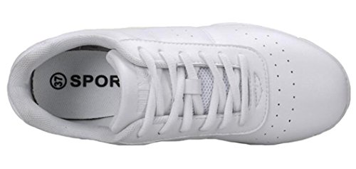 WUIWUIYU Women’s Girls’ Lace-Up Aerobics Gymnastics Cheerleading Dance Shoes Sport Training Sneakers