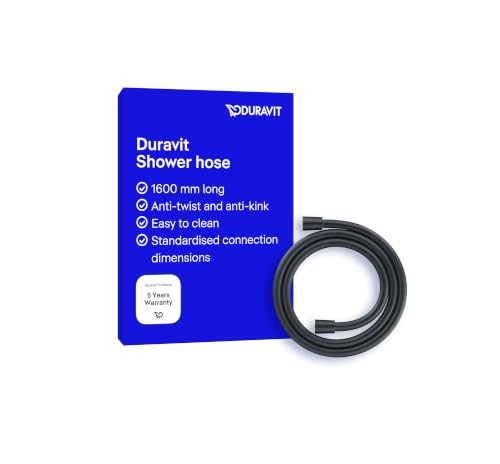 Duravit Universal Shower Hose, Shower Hose 1,60 m with Anti-Twist Protection, Kink Protection, Black Matt