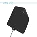 VIEWTEK Amplified HDTV Antenna 50 Mile Range Ultra Thin Digital Indoor TV Antenna with Detachable Signal Booster USB power supply 13 Ft Coaxial Cable