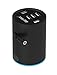 SHARKK 5 Port USB High Speed Car Charger Cupholder Universal 5 Port High Capacity Smartport USB Outlet With Retractable Power Plug. Perfect Travel Plug