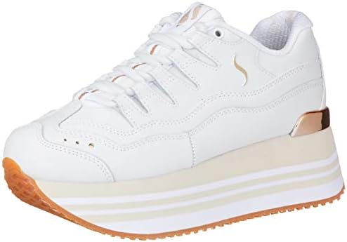 white platform skechers
