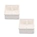 2 Pcs 86x86x38mm White PVC Flush-Type Wall Mounted Single Gang Junction Box