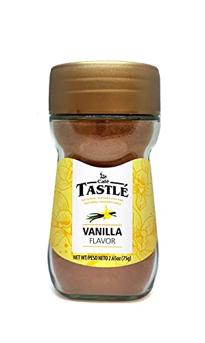 CAFÉ TASTLÉ NATURAL FLAVORED INSTANT COFFEE, VANILLA FLAVOR, 2.65 OUNCE