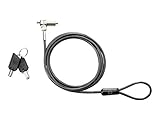 HP T0Y14UT Essential Keyed Security Cable Lock, Gray