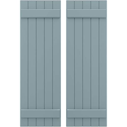 17 1/2"W x 51"H Americraft Five Board (2 Batten) Exterior Real Wood Joined Boar…