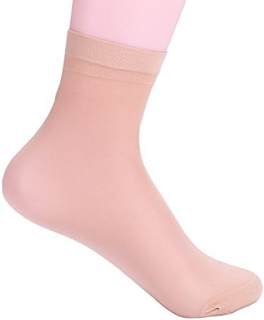 Elitimmy Lady's Ultra Sheer 6 Pairs Packs Ankle High Hosiery Socks(Nude)