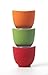 iSi Basics Flexible Silicone Prep Bowls, Set of 3, Red, Orange, Wasabi