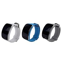 TenCloud 3-Pack Straps Compatible with Galaxy Gear S Sm-R750 Smartwatch Replacement Silicone Sport Bands White+Sky+Gray