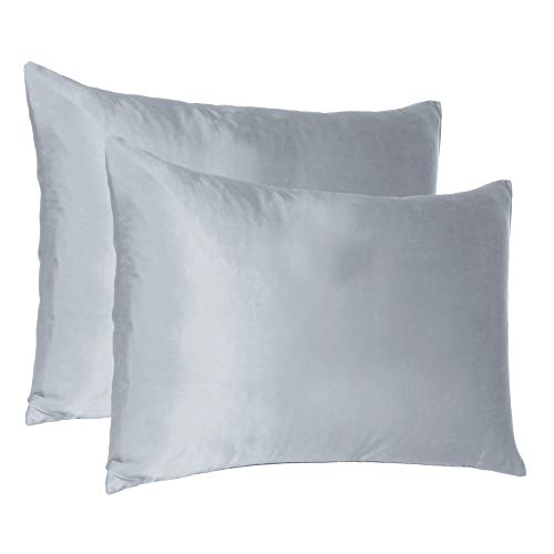 Find Here Satin 300 TC Pillow Covers Set of 2 Silk & Soft for Hair and Skin Standard ( 20 X 26 Inchs ) (Silver Grey) Find Here Satin 300 TC Pillow Covers Set of 2 Silk & Soft for Hair and Skin Standard ( 20 X 26 Inchs ) (Silver Grey)