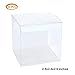 Mose Cafolo 50pcs 2.5x2.5x2.5 inches (6.35x6.35x6.35cm) Clear Plastic Candy Gift Boxes Thick PVC Anti Scratch Holiday Wedding Party Favor (Transparent Cube Box)