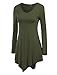 Made By Johnny MBJ WT737 Womens Long Sleeve Handkerchief Tunic XL Olive