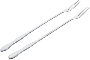 5Pcs 2 Prong 8 Inches 304 Stainless Steel Fruit Fork Olive Fork Pickle Fork Pickle Grabber Cocktail Fork