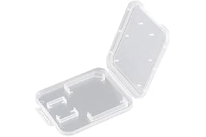 10-Pcs Memory Card Storage Case - Clear Slim Waterproof Portable Organizer with Stand, Anti-Loss Holder for SD/TF/Micro SD Ca