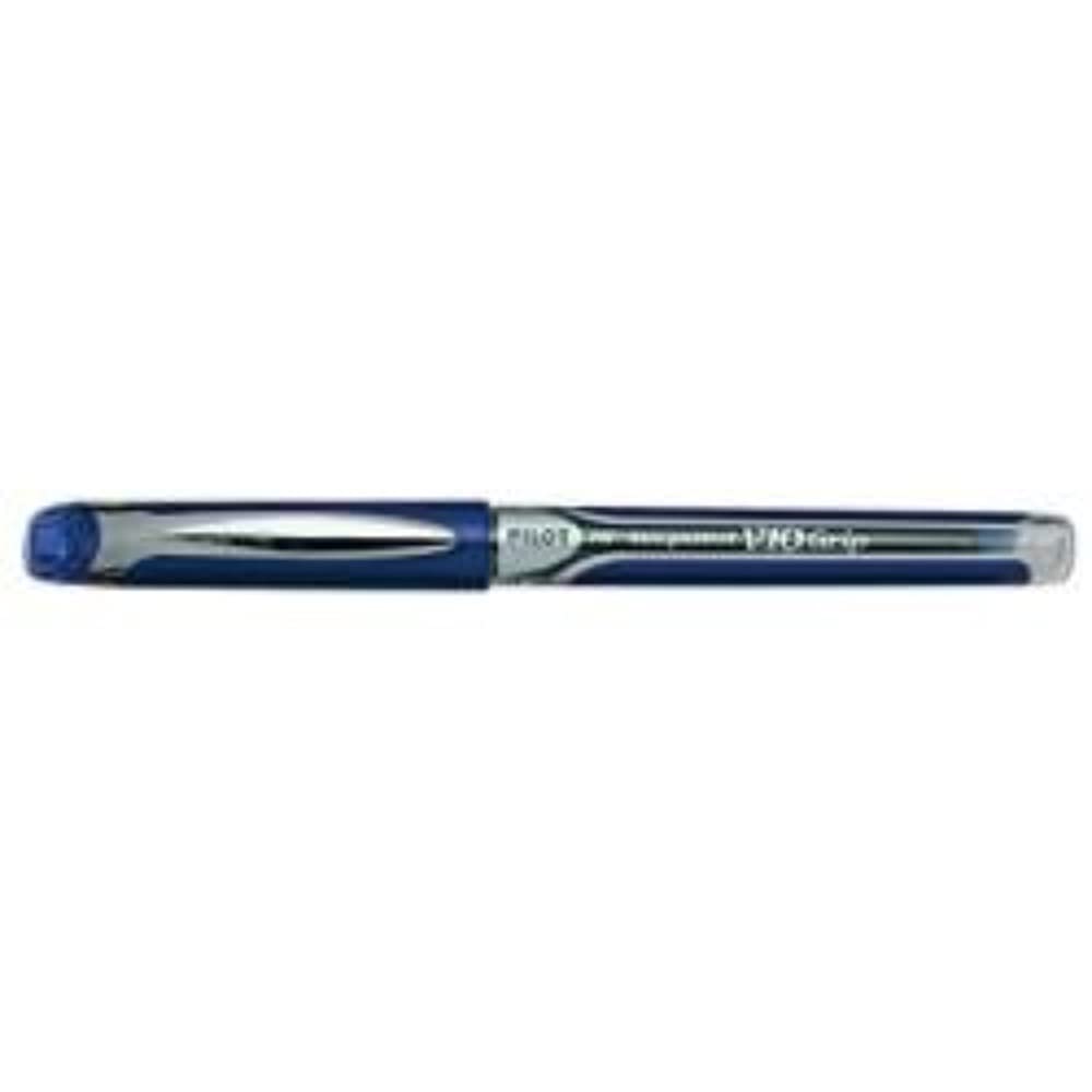 Pilot V10 Grip Liquid Ink Rollerball 1.0 mm Tip - Blue, Box of 12