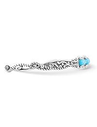 Carolyn Pollack - Pulsera de plata de ley con gemas de varios colores, 5 piedras, tamaño S, M o L
