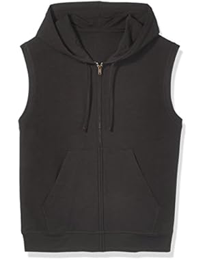 Men's Sleeveless Lightweight French Terry Zip-Up Hoodie