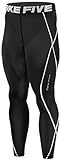New 011 Skin Tights Compression Leggings Base Layer Black Running Pants Mens
