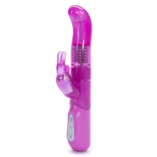 Lovehoney Jessica Rabbit Vibrator - 4.5 Inch G Spot Vibrator for Women with Rotating Shaft - 7 Patterns & 3 Speeds - Dual Stimulation Adult Sex Toy - Waterproof - Pink