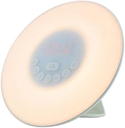 Amazon Co Jp Xingeju 目覚まし時計 光目覚まし時計 目覚ましライト 光 おしゃれ ラジオ機能付き 輝度調節 日の出 日没再現 多色ledデスクライト 間接照明 睡眠グッズ 室内用 卓上時計 多機能アラーム ホーム キッチン