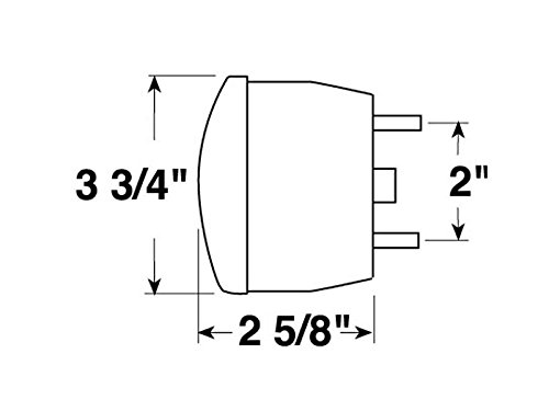 Economy Round Trailer Light (428-W) - Left (Drivers) Side - Single
