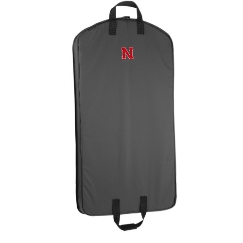 WallyBags Nebraska Cornhuskers 40 Inch Suit Length Garment Bag ,Black NE ,One Size