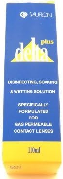 Sauflon Delta Plus Disinfecting Soaking & Wetting For Gas Permeable Lenses 110ml 1 month by Delta Plus