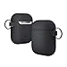 KeyBudz Elevate Switch Series AirPods Case with Carabiner Compatible with Apple AirPods 1 & AirPods 2 [Front LED Not Visible] (Black)