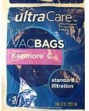 Sears UltraCare Kenmore Style C Canister Vacuum Bags, 3 pk.
