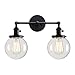 PERMO Double Sconce Vintage Industrial Antique 2 Lights Wall Sconces with Dual 5.9