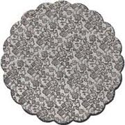 Tapetinho De Brigadeiro / Intermediate Plastic Liner for Candies (9 cm, Black Lace/ Preto Renda)
