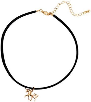 18K Gold Plated Strawberry/Cherry/Unicorn horse/Cat Charm Pendant Necklace ...