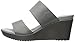 crocs Women's Leigh II 2 Strap Wedge W Wedge Sandal, Silver/Graphite, 8 M US