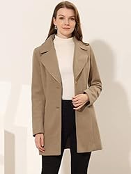 Allegra K Women's Elegant Notched Lapel Button