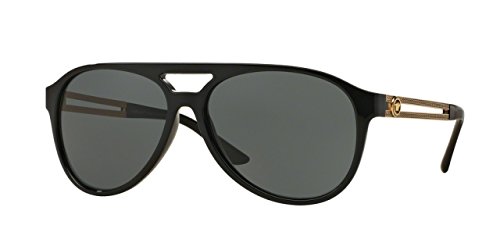 Versace mens sunglasses (ve4312) black/grey plastic - non-polariz…