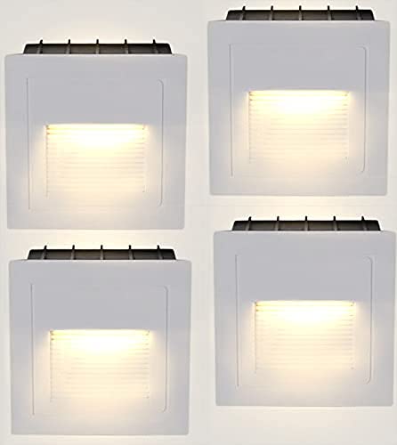 N/A. 3W LED Step Light Night Light 3000K Warm White Light Step Light Aluminum Waterproof Indoor Outdoor Lighting Stair Light, 4 Packโฆ