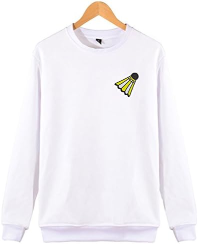 Shuttlecock Badminton Men's Crewneck Long Sleev Adult Cotton Sweatshirt